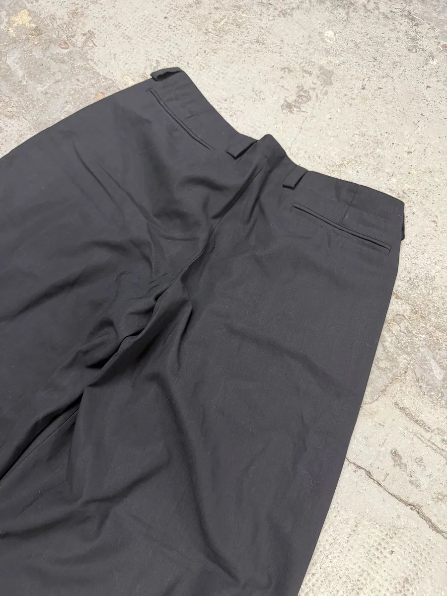 1990s Emporio Armani Black Cozy Large Japanese Pants gPmInVD 4