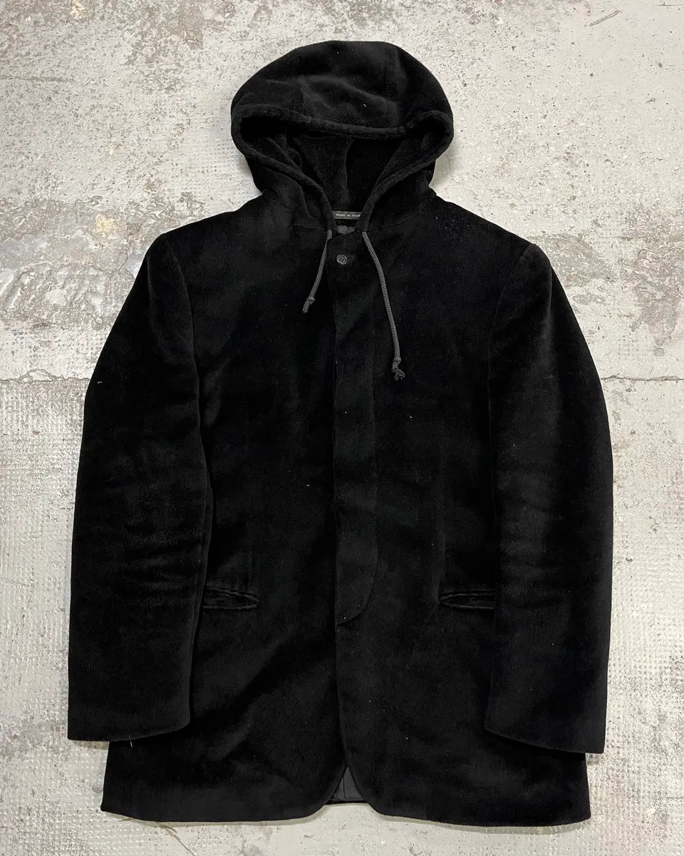 1990s Emporio Armani Black Hooded Blazer Jacket yhCllMW 0