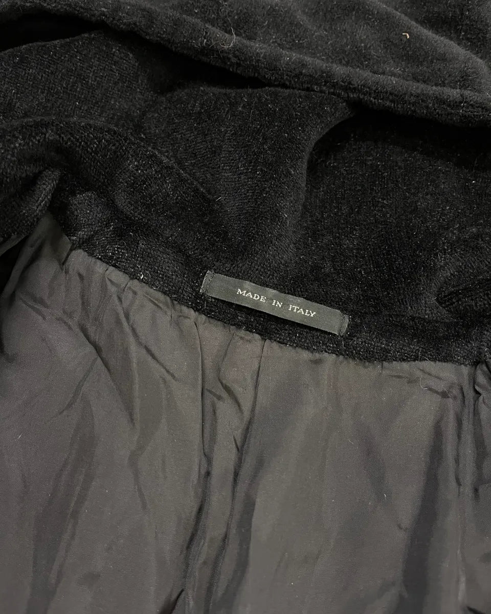 1990s Emporio Armani Black Hooded Blazer Jacket yhCllMW 9