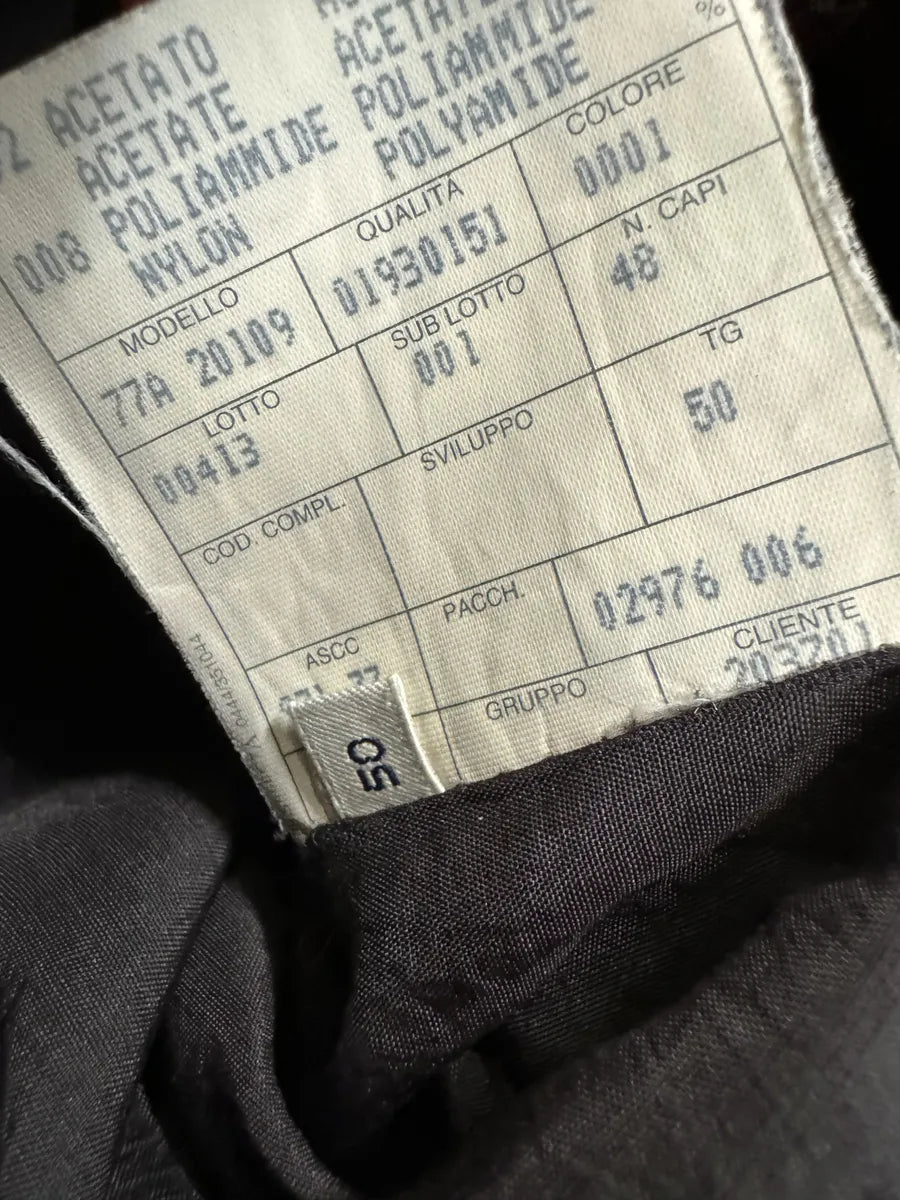 1990s Emporio Armani Black Leather Biker Pants URjrdlj 8