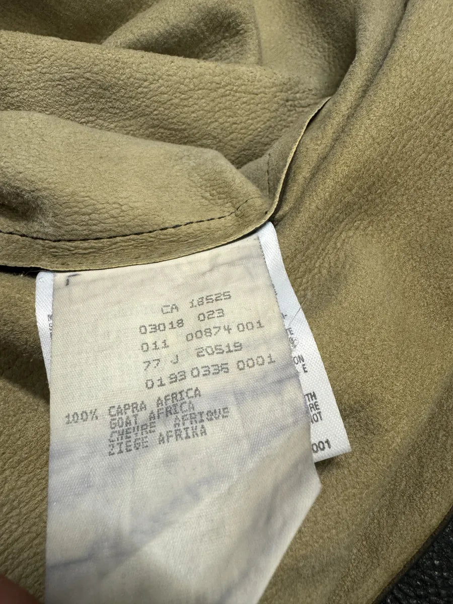 1990s Emporio Armani Black Mao Samurai Goat Leather Jacket hVshcbb 8