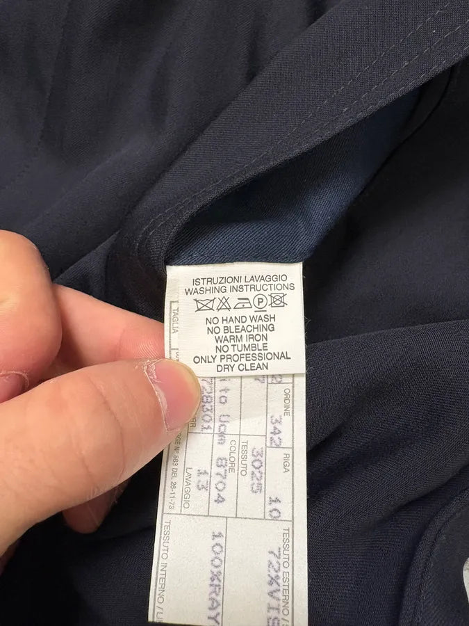 1990s Emporio Armani Black Trench Jacket (M/L) YsCGcnh 11
