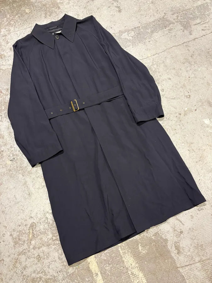 1990s Emporio Armani Black Trench Jacket (M/L) YsCGcnh 4
