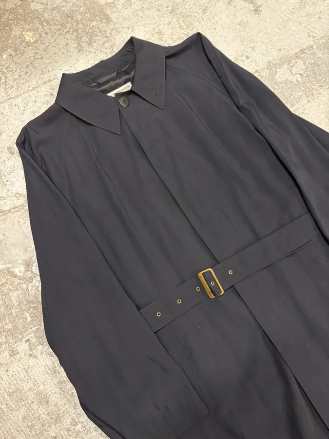 1990s Emporio Armani Black Trench Jacket (M/L) YsCGcnh 5