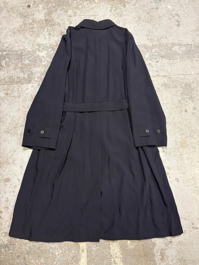 1990s Emporio Armani Black Trench Jacket (M/L) YsCGcnh 6