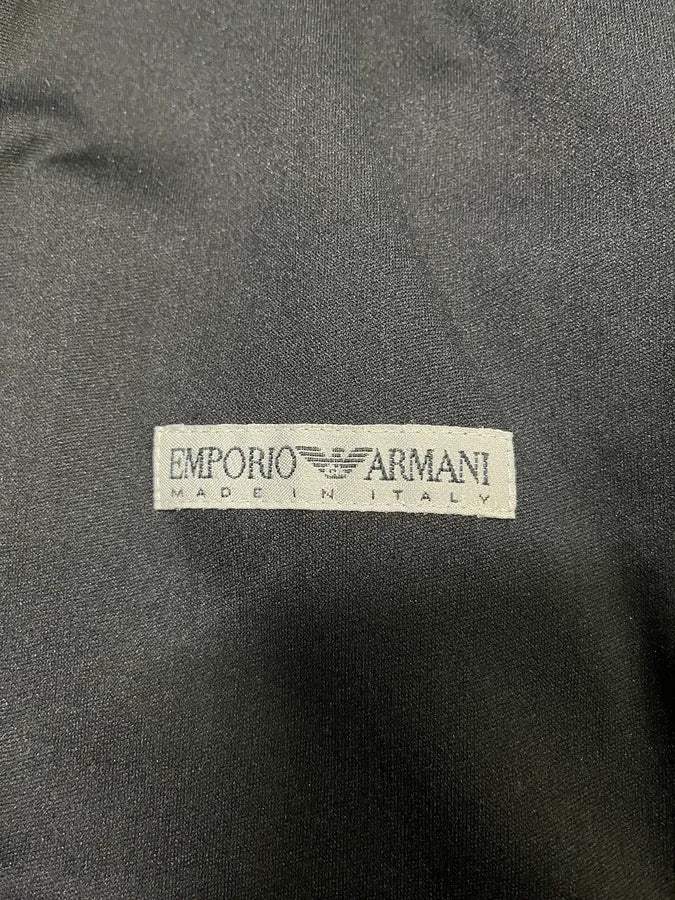 1990s Emporio Armani Black Waxed Vest (M) AWGwPsr 7