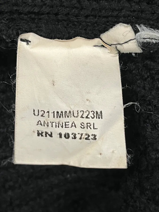 1990s Emporio Armani Black Wool Zip-up Sweater lYUyRgo 9