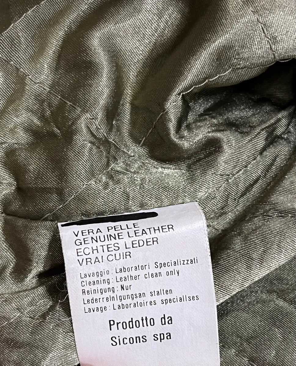 1990s Emporio Armani Brown Bomber Leather Jacket GWzTBye 12