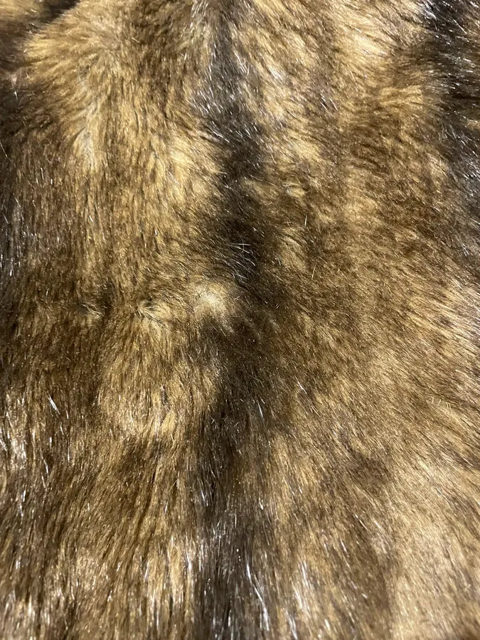 1990s Emporio Armani Brown Faux Fur Imperial Jacket (L/XL) qBhmTSV 5