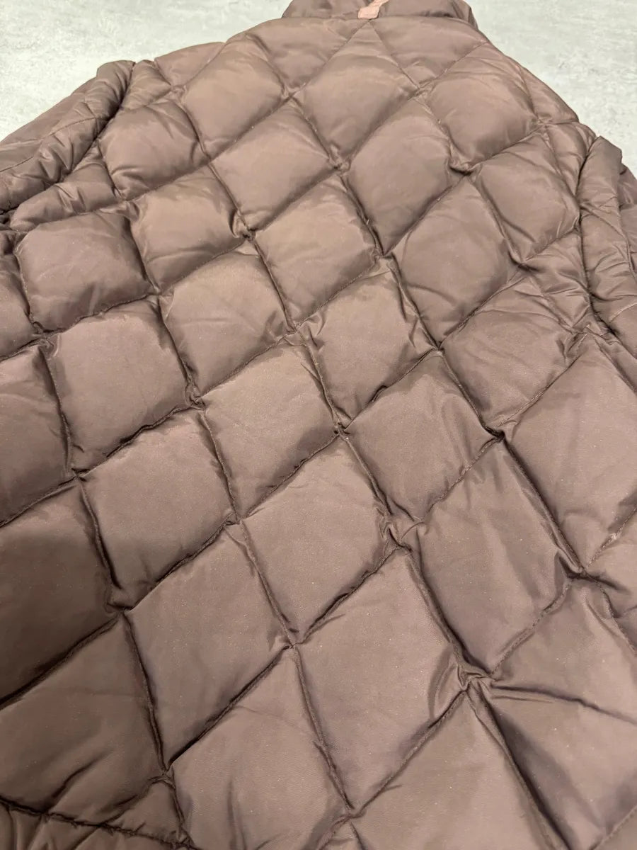 1990s Emporio Armani Brown Puffer Detachable Arms Jacket (XS) 3