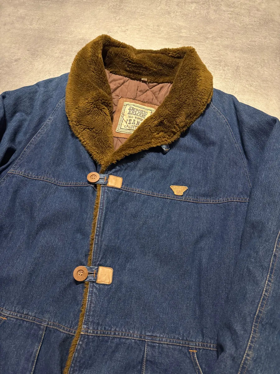 1990s Emporio Armani Buttoned Denim Jacket (L) 1