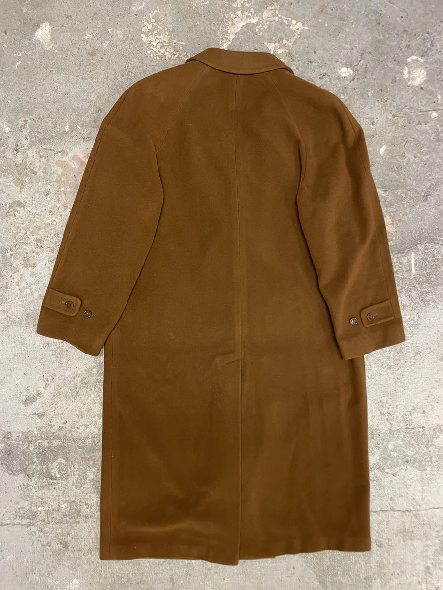 1990s Emporio Armani Camel Wool Trench Coat (L) 3