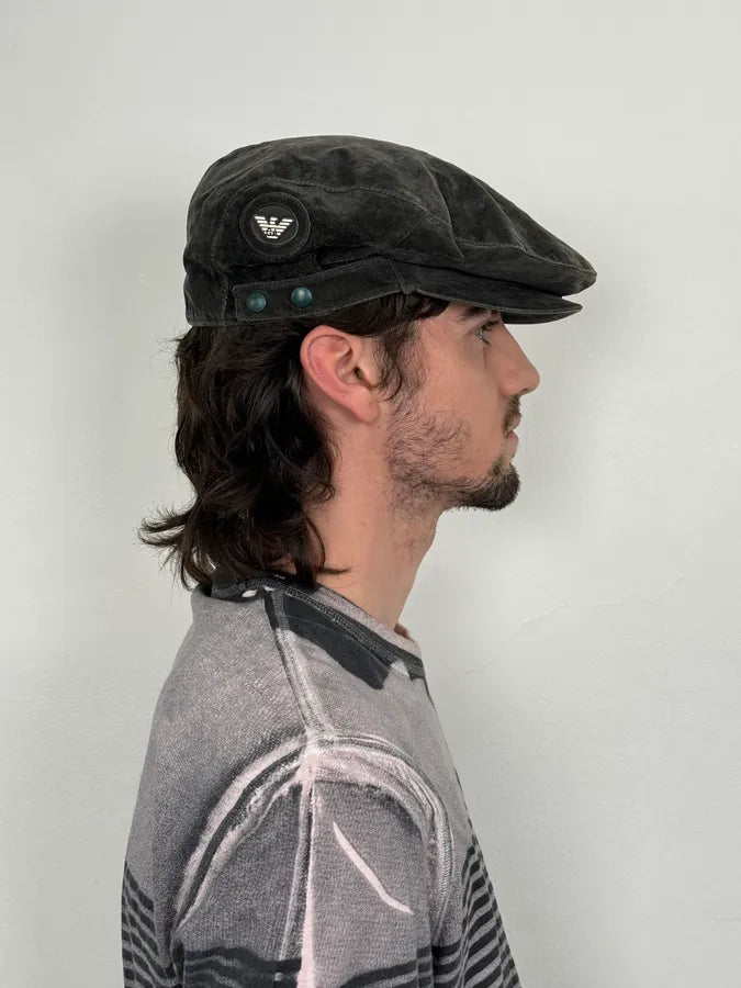 1990s Emporio Armani Classy Dark Frenchie Cap HMatwGu 2