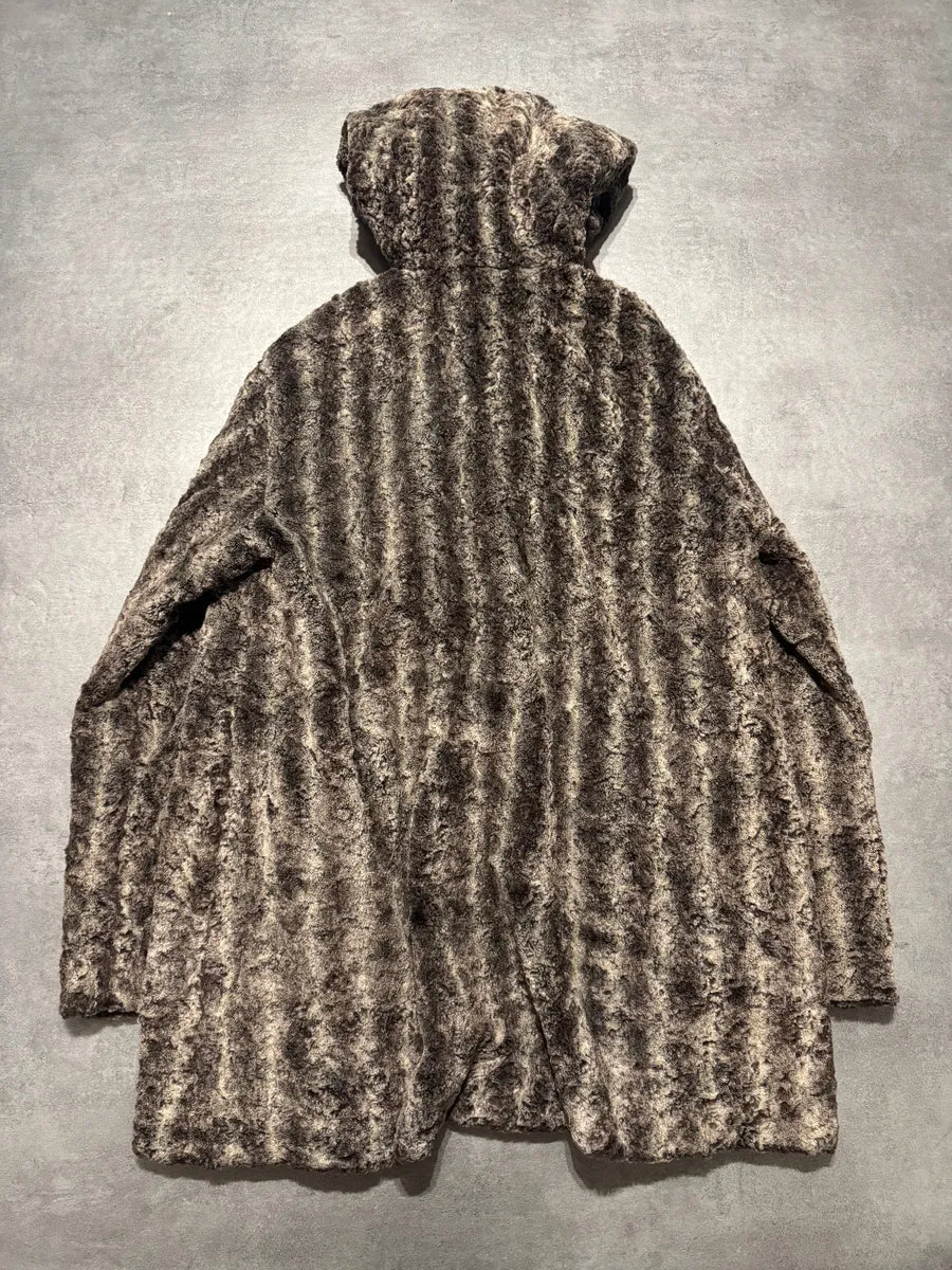 1990s Emporio Armani Furry Hooded Jacket (S) 1