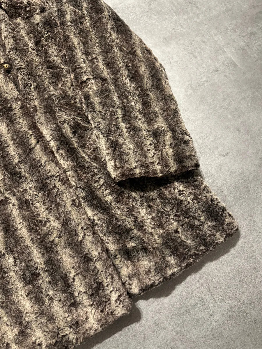 1990s Emporio Armani Furry Hooded Jacket (S) 5