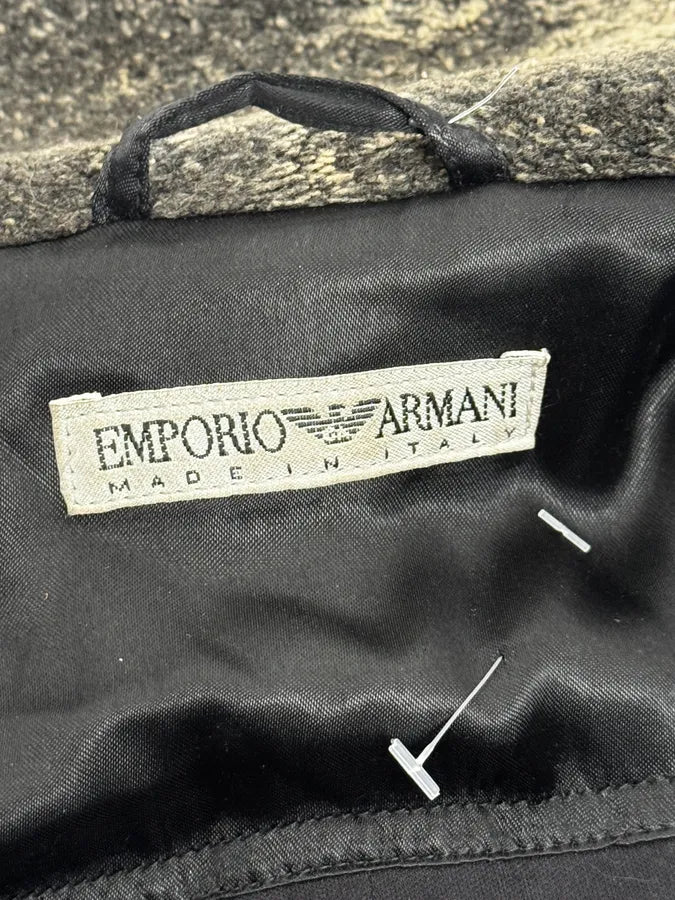 1990s Emporio Armani Grey Premium Long Wool Coat sTFDvbb 10