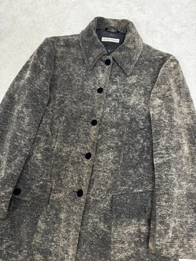 1990s Emporio Armani Grey Premium Long Wool Coat sTFDvbb 4