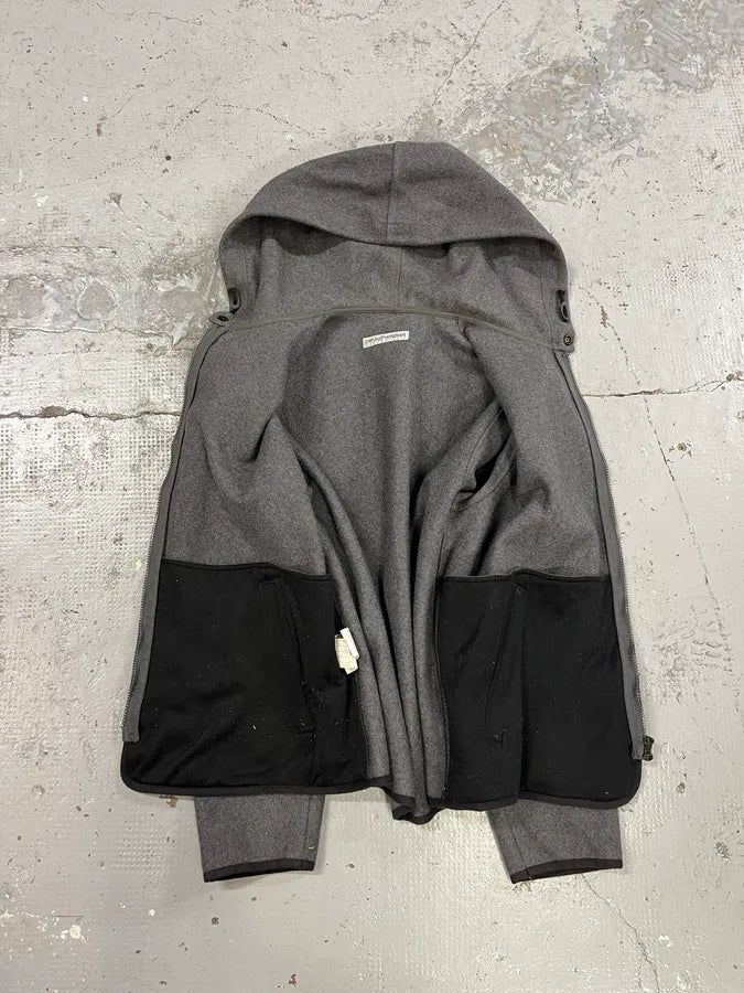 1990s Emporio Armani Grey Wool Zip-up Sweater lkSccuQ 7