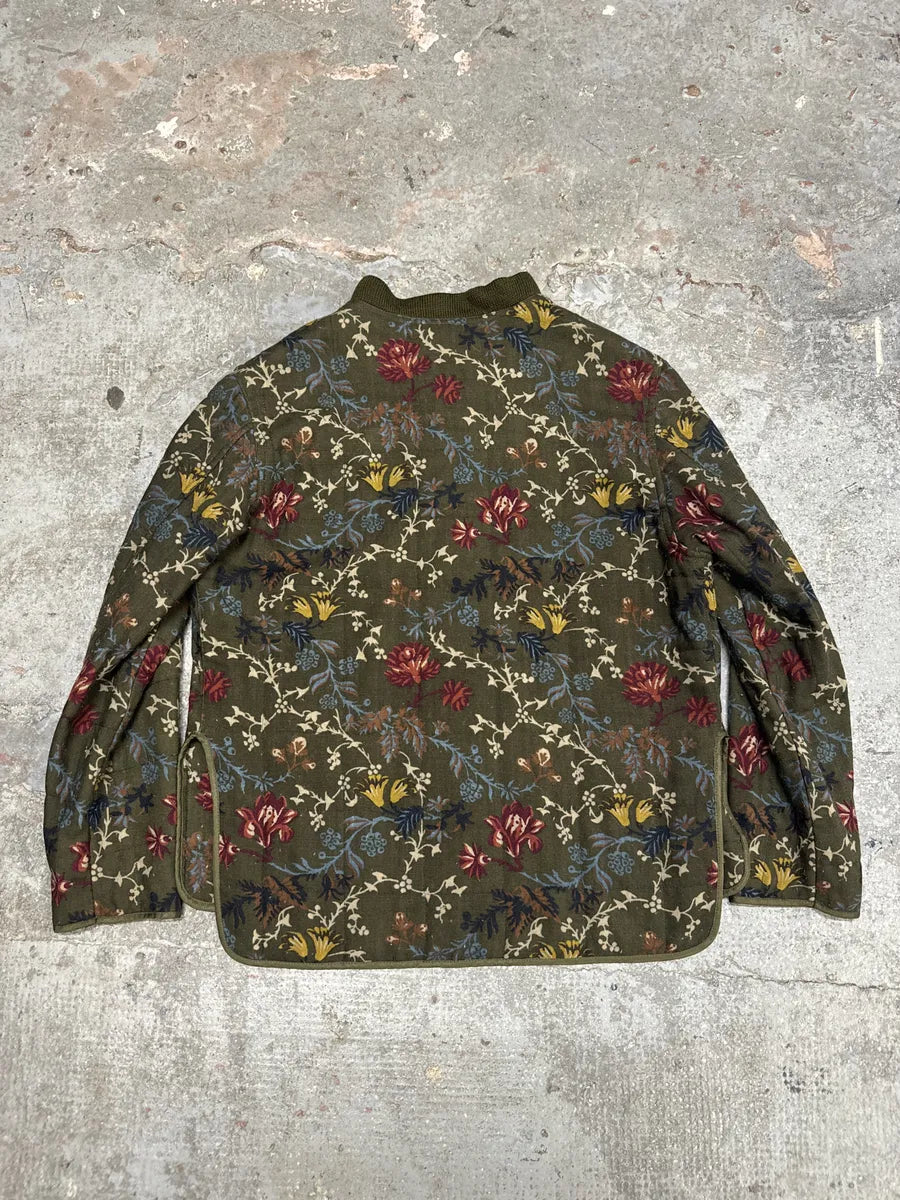 1990s Emporio Armani Kaki Floral Japanese Jacket (S/M) 5