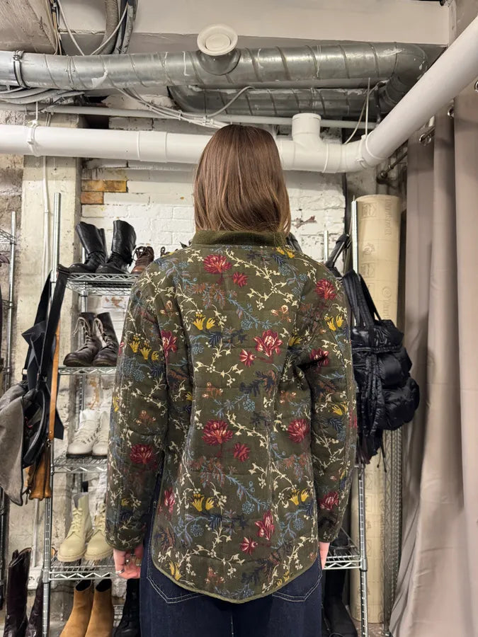 1990s Emporio Armani Kaki Floral Japanese Jacket (S/M) 2