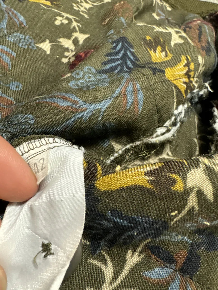 1990s Emporio Armani Kaki Floral Japanese Jacket (S/M) 9