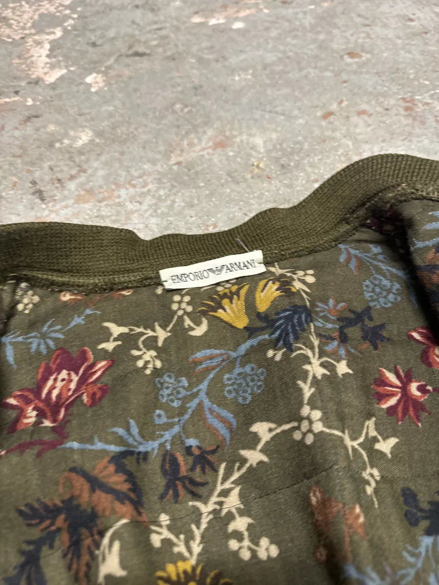 1990s Emporio Armani Kaki Floral Japanese Jacket (S/M) 8