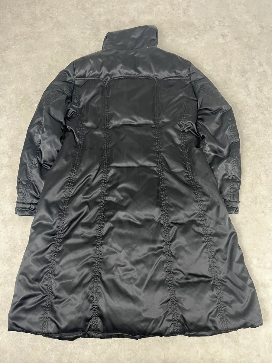 1990s Emporio Armani Long Black Puffer Jacket MffaLPr 6