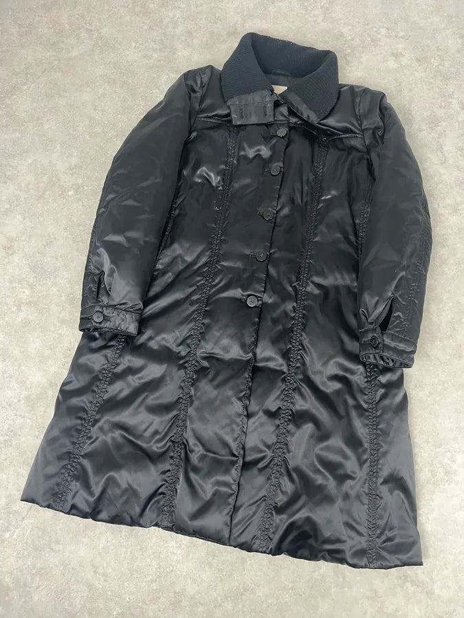 1990s Emporio Armani Long Black Puffer Jacket MffaLPr 3