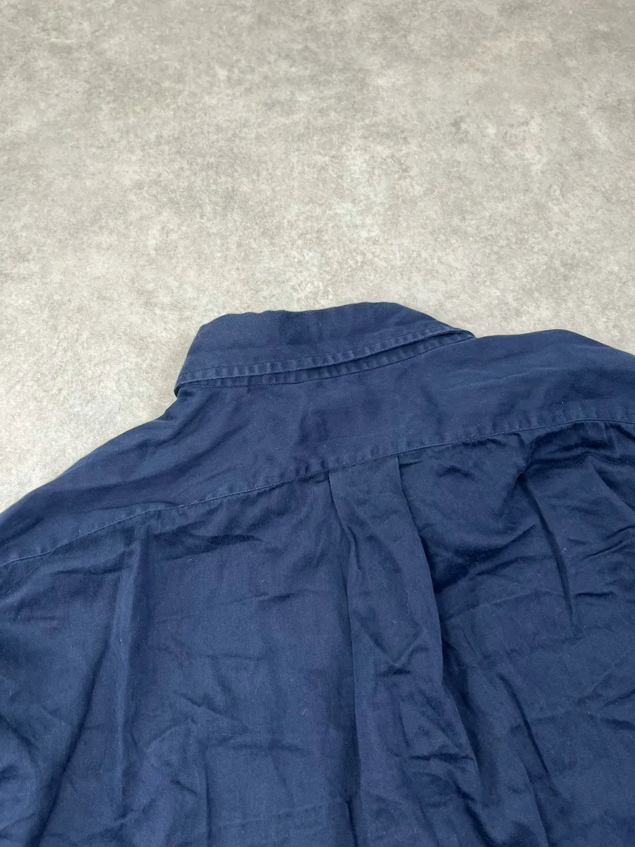 1990s Emporio Armani Navy Minimalist Shirt iQABfbx 7