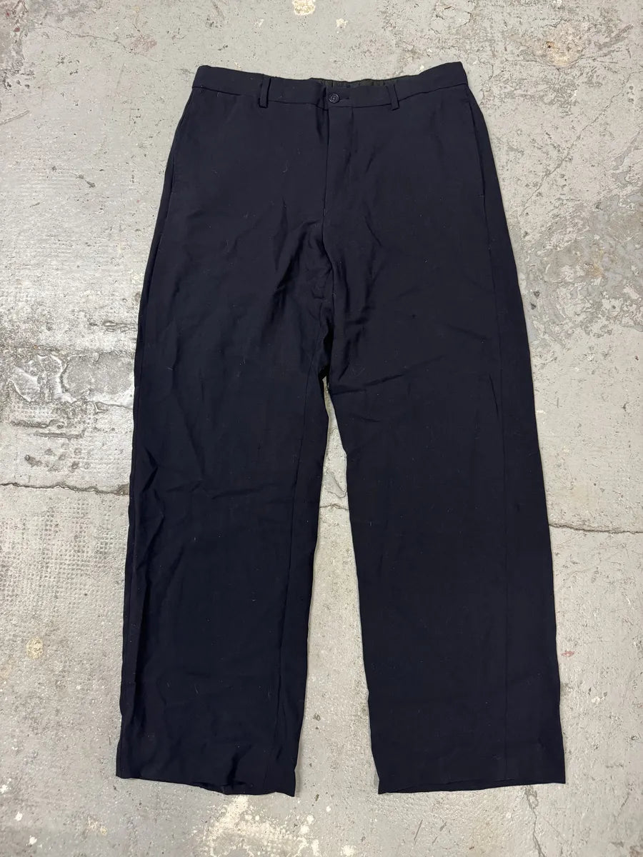 1990s Emporio Armani Navy Relaxed Minimalist Pants yHNpGED 1