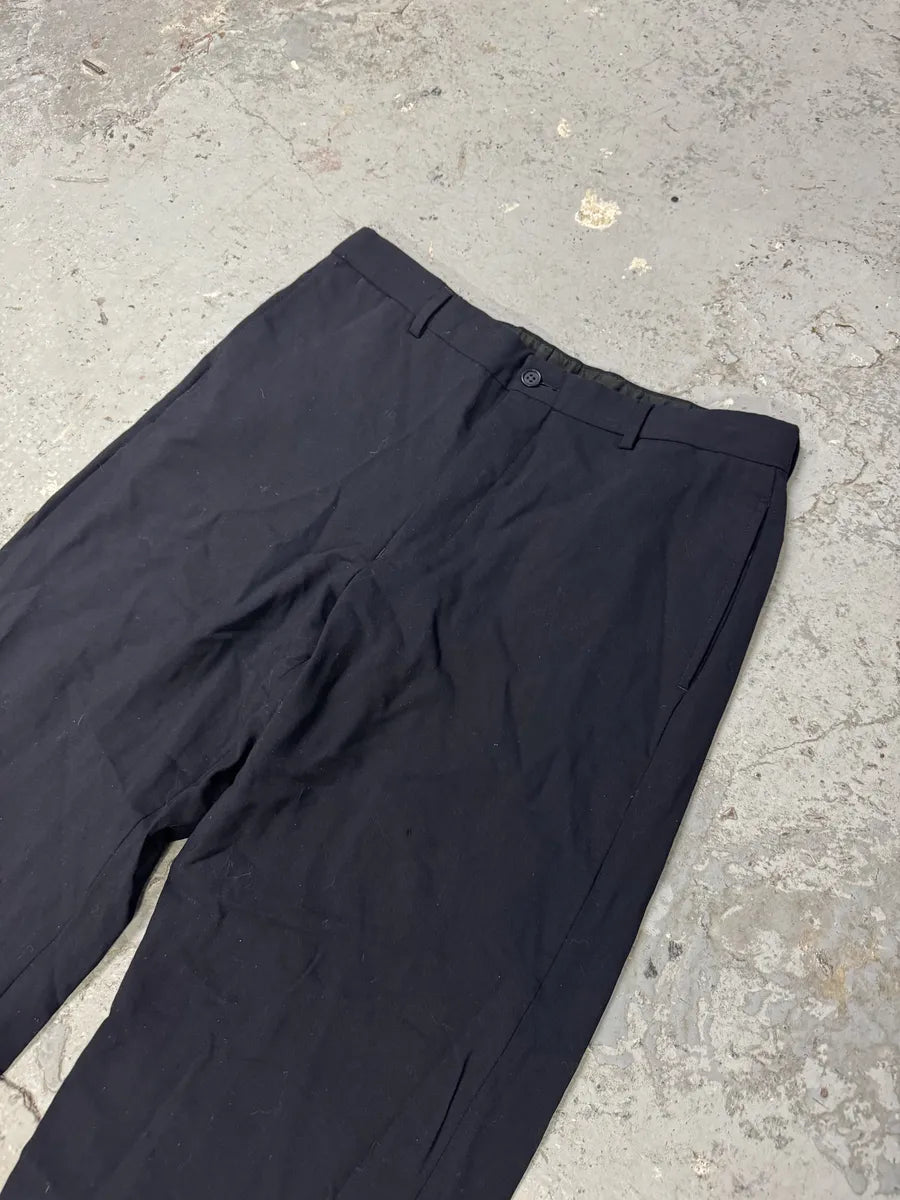 1990s Emporio Armani Navy Relaxed Minimalist Pants yHNpGED 3