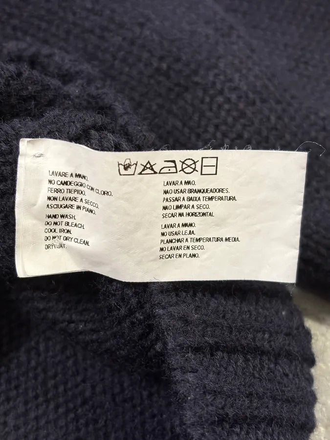 1990s Emporio Armani Navy Wool Zip-up Hoodie cXtjMji 8