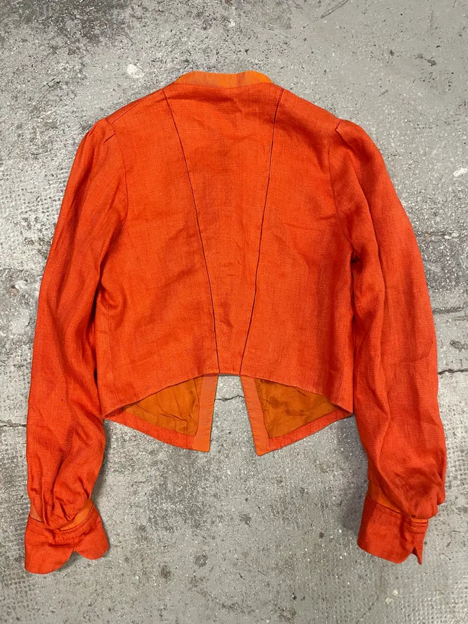 1990s Emporio Armani Orange Vitamine Avant-Garde Cardigan (S) FxhRyoR 5