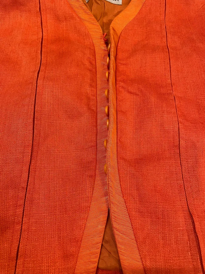 1990s Emporio Armani Orange Vitamine Avant-Garde Cardigan (S) FxhRyoR 7