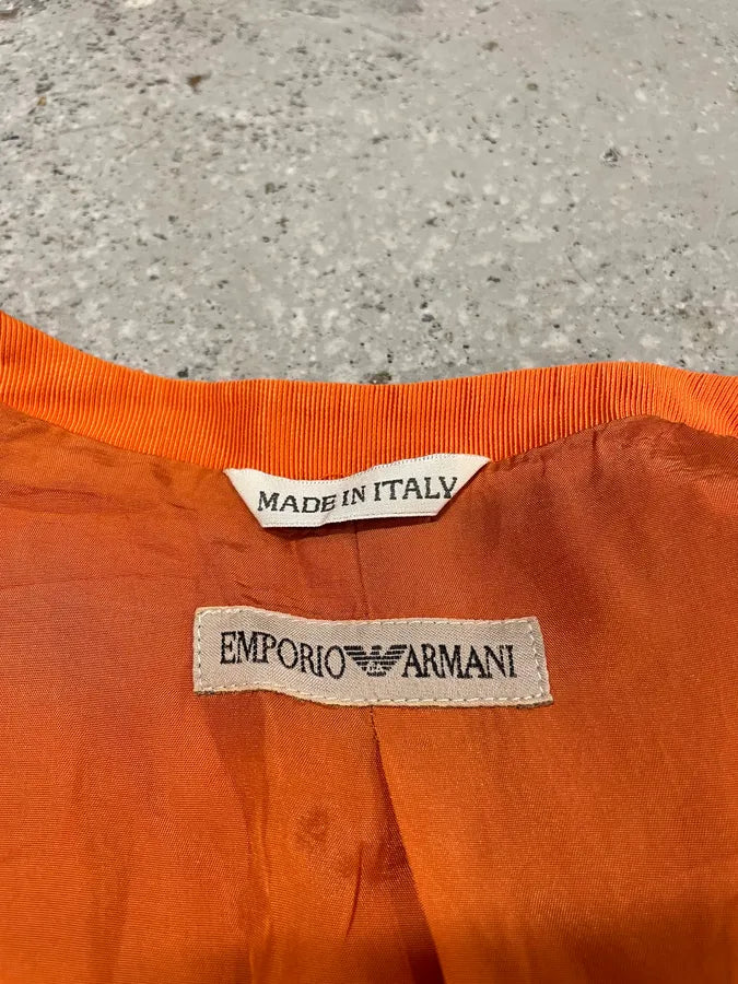 1990s Emporio Armani Orange Vitamine Avant-Garde Cardigan (S) FxhRyoR 8