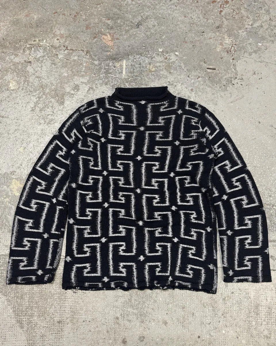 1990s Emporio Armani Psycho Navy Sweater (S) 0