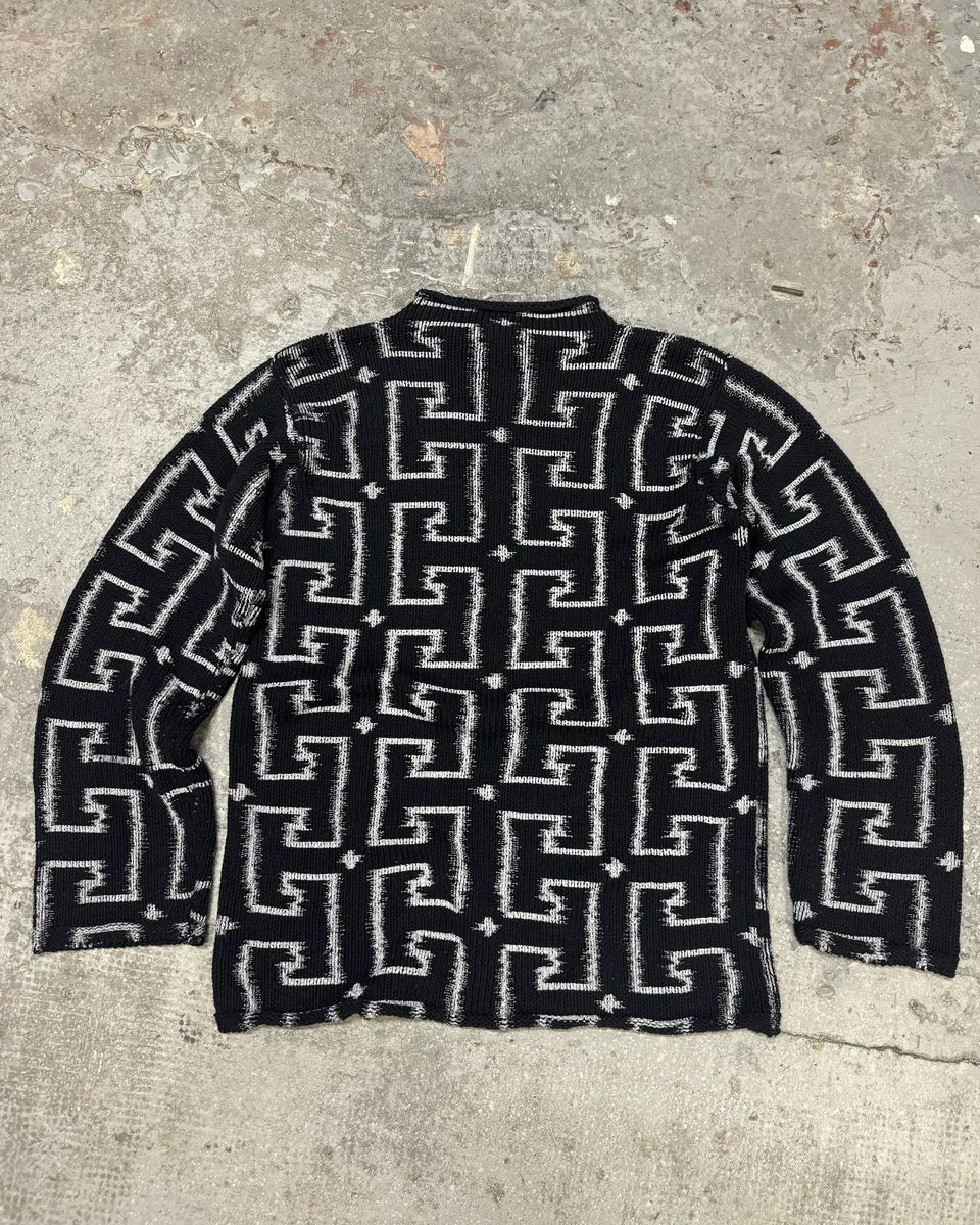 1990s Emporio Armani Psycho Navy Sweater (S) 4