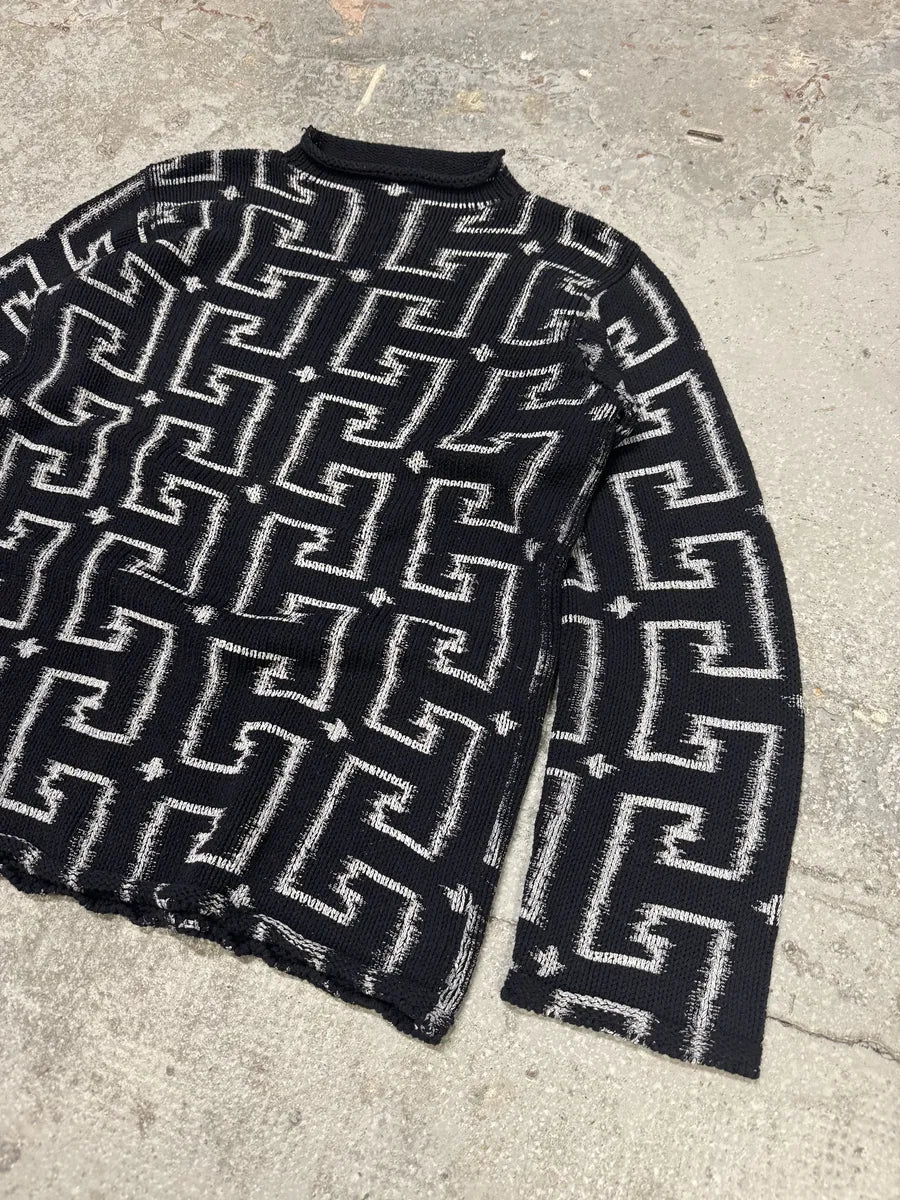 1990s Emporio Armani Psycho Navy Sweater (S) 5