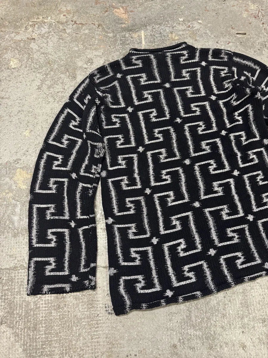 1990s Emporio Armani Psycho Navy Sweater (S) 7