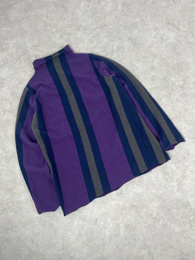 1990s Emporio Armani Purple Lined Turtleneck Sweater assUEOA 3