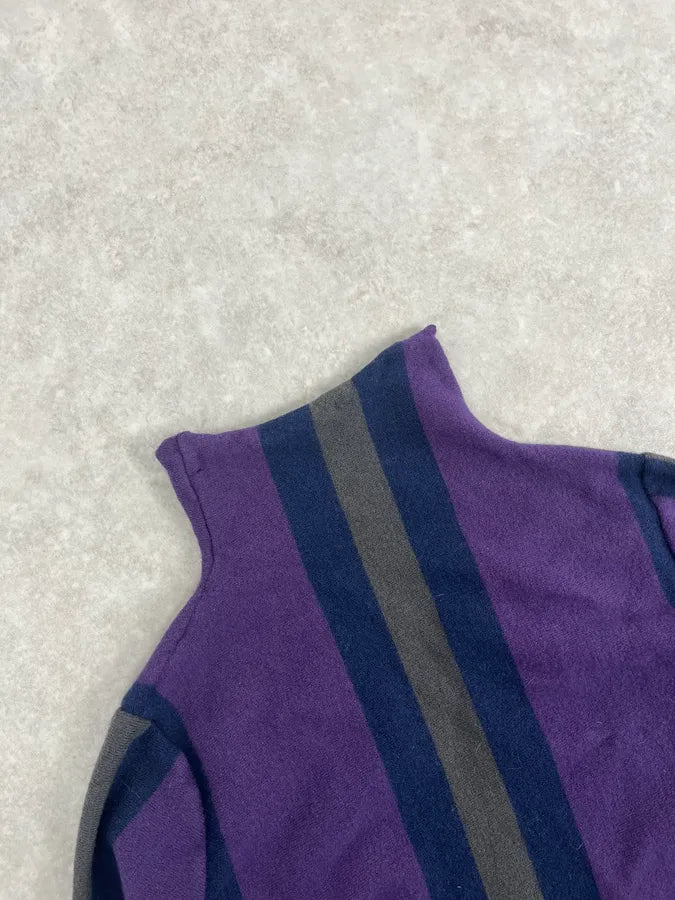1990s Emporio Armani Purple Lined Turtleneck Sweater assUEOA 4