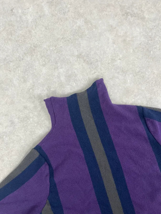 1990s Emporio Armani Purple Lined Turtleneck Sweater assUEOA 6
