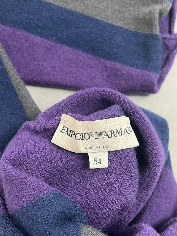 1990s Emporio Armani Purple Lined Turtleneck Sweater assUEOA 7