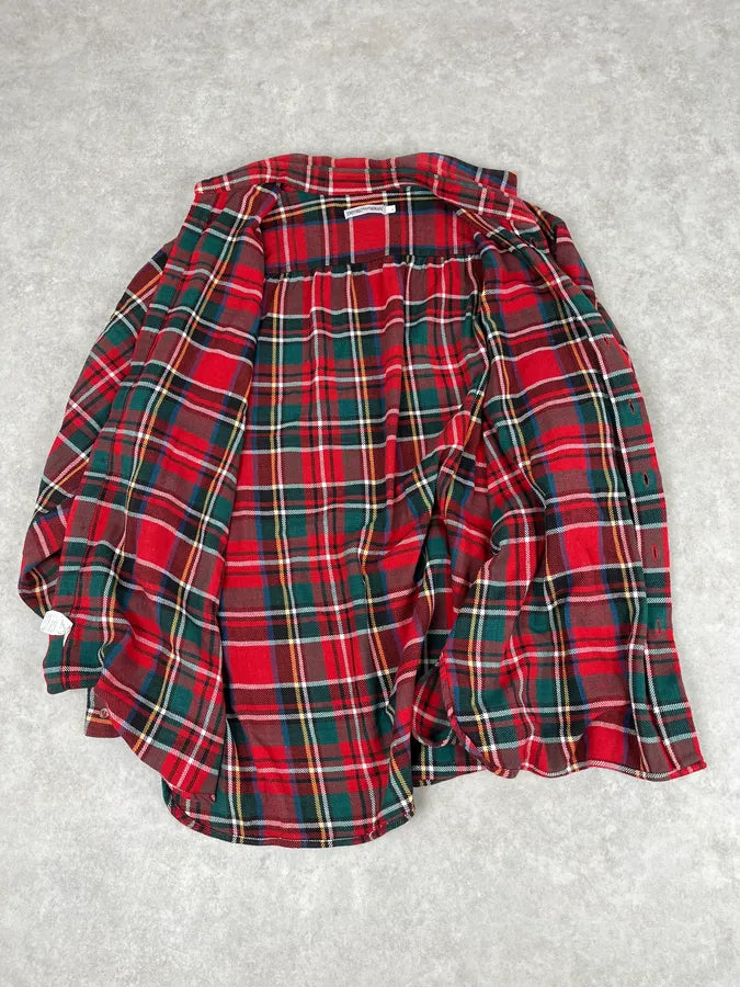 1990s Emporio Armani Red & Green Checkered Shirt RCnxjcb 7