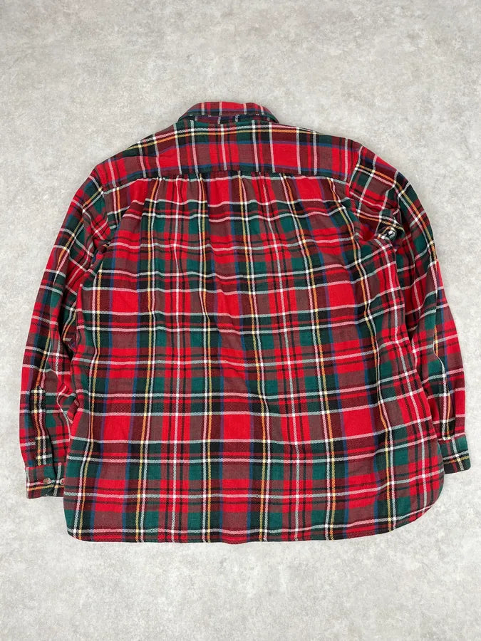 1990s Emporio Armani Red & Green Checkered Shirt RCnxjcb 5