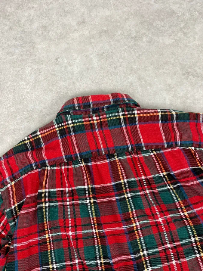 1990s Emporio Armani Red & Green Checkered Shirt RCnxjcb 6