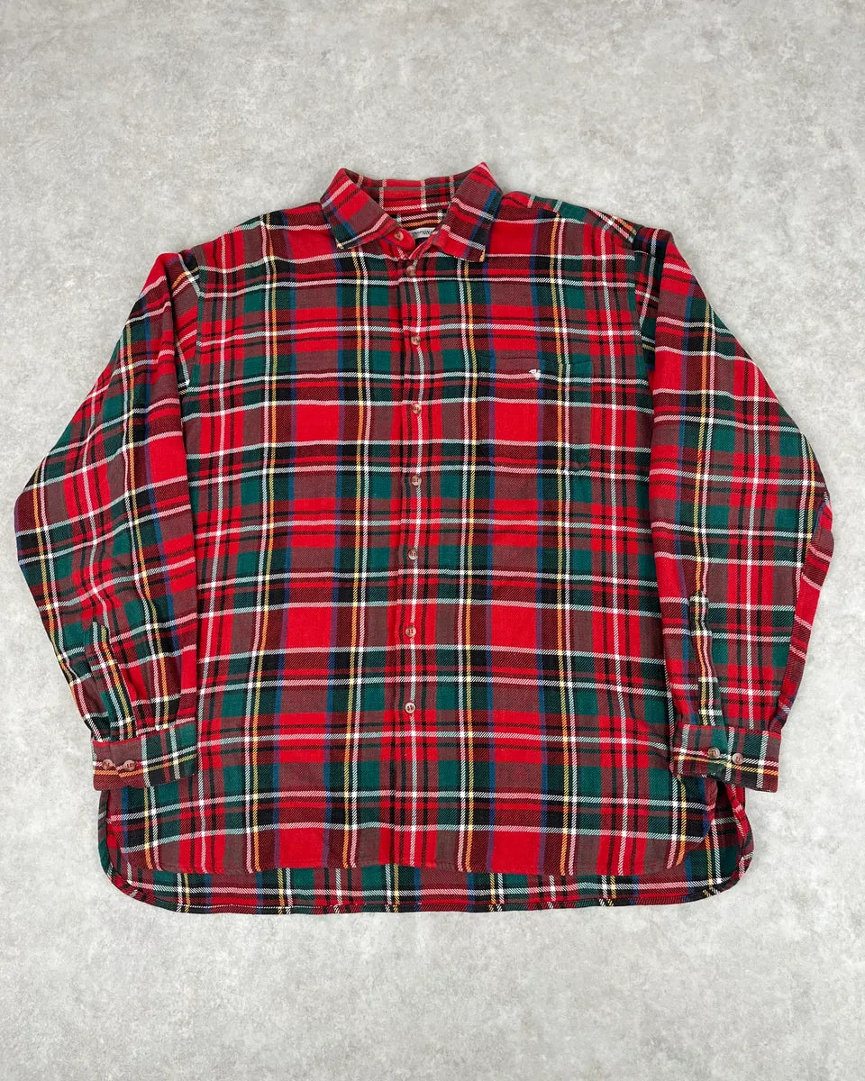 1990s Emporio Armani Red & Green Checkered Shirt RCnxjcb 2