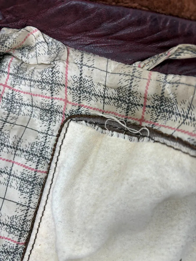 1990s Emporio Armani Sicons Brown Eroded Aviator Bomber Leather Jacket bWLiAfm 7