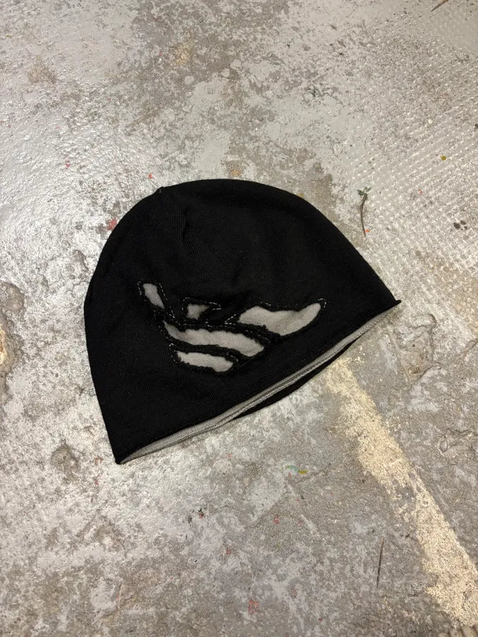 SS2005 Emporio Armani Signature Black Beanie oUZGqAa 1