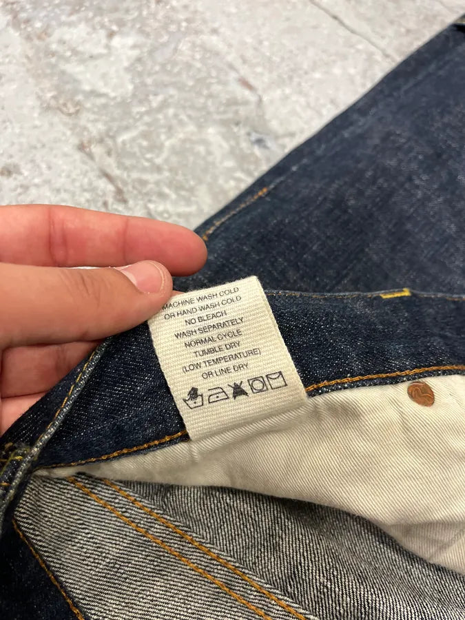 1990s Evisu Multi Pockets Painted Brut Denim Large Collector Jeans (XXL) kftxeiv 14